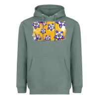 Sage Rocky Mountain Columbine Flower Heavyweight Hoodie - Bettercallsaul