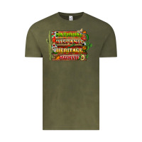 Vintage Olive national hispanic heritage month with background Vintage Tee - BundleAndBundleShop