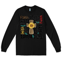 Black faith cross Long Sleeve Tee - MaliasSmallBusiness