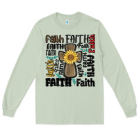 Matcha faith cross Long Sleeve Tee - MaliasSmallBusiness