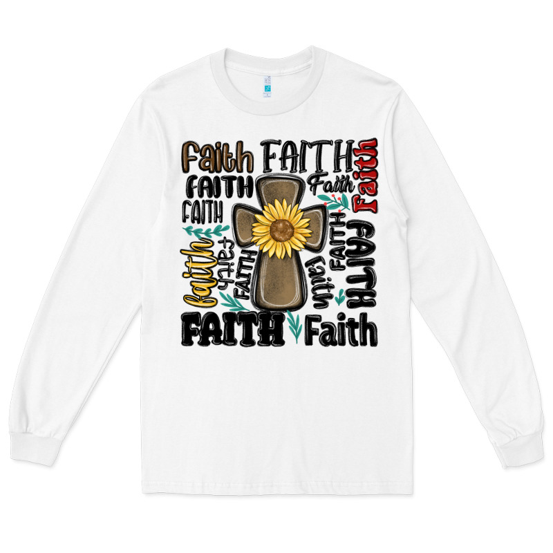 Faith Cross Long Sleeve Tee by MaliasSmallBusiness | Teevron