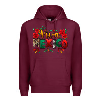 Burgundy Viva Mexico Cinco De Mayo Premium Hoodie - texasbilliewilder