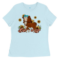 Baby Blue football hereford sunflower Ladies Tee - JahusDesignShop