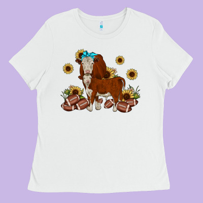 Football Hereford Sunflower Ladies Tee Designed By Jahusdesignshop