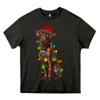 Asphalt Christmas labrador retriever Heavy Core Tee - RanaPortraitStore