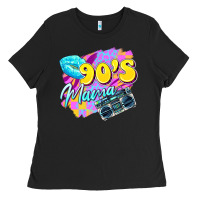 Black 90's mama Ladies Tee - Zillion Design Studio