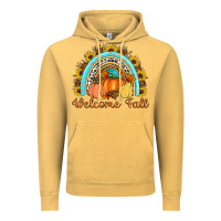 Vintage Mustard Welcome Fall Rainbow Vintage Hoodie - Artiststas