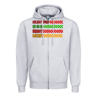 Heather Grey holiday spirit hohoho bright merry Zipper Hoodie - MaliasSmallBusiness
