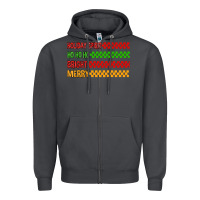 Smoke holiday spirit hohoho bright merry Zipper Hoodie - MaliasSmallBusiness