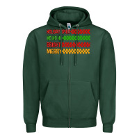 Sports Green holiday spirit hohoho bright merry Zipper Hoodie - MaliasSmallBusiness
