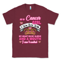 Burgundy As A Cancer Girl I Was Born With My Heart On My Sleeve And A Mouth Classic Tee - Jasminsmagicworld