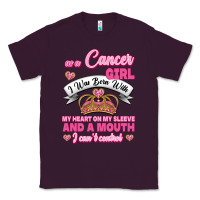 Plum As A Cancer Girl I Was Born With My Heart On My Sleeve And A Mouth Classic Tee - Jasminsmagicworld