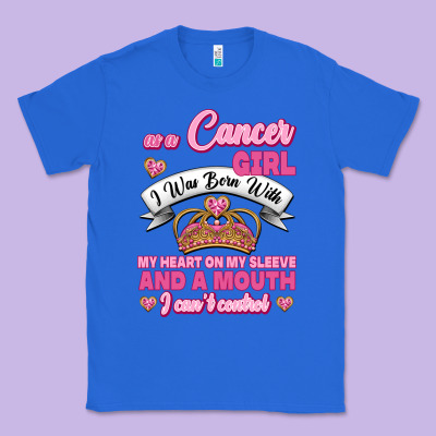 As A Cancer Girl I Was Born With My Heart On My Sleeve And A Mouth Classic Tee Designed By Jasminsmagicworld