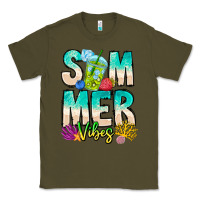 Army Green Summer Vibes Classic Tee - CowhideDigitalArt