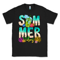 Black Summer Vibes Classic Tee - CowhideDigitalArt
