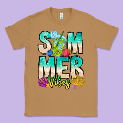 Summer Vibes Classic Tee Designed By Cowhidedigitalart