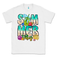 White Summer Vibes Classic Tee - CowhideDigitalArt