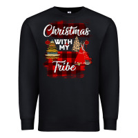 Black Christmas With My Tribe Premium Sweatshirt - Bettercallsaul