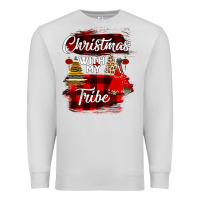 Dove Grey Christmas With My Tribe Premium Sweatshirt - Bettercallsaul