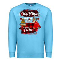 Ocean Blue Christmas With My Tribe Premium Sweatshirt - Bettercallsaul