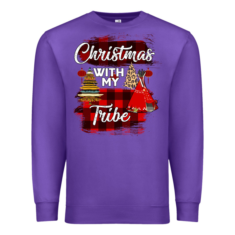 Christmas With My Tribe Premium Sweatshirt by Bettercallsaul | Teevron