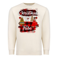 Sandshell Christmas With My Tribe Premium Sweatshirt - Bettercallsaul