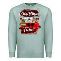 Seafoam Christmas With My Tribe Premium Sweatshirt - Bettercallsaul