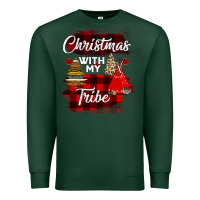 Sports Green Christmas With My Tribe Premium Sweatshirt - Bettercallsaul
