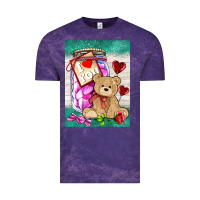 Cloud Purple candy jar with bear  air Vintage Tee - AdoDesignShop