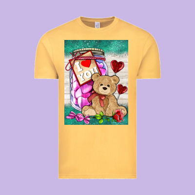 Candy Jar With Bear  Air Vintage Tee Designed By Adodesignshop