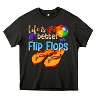 Asphalt life is better in flip flops Heavy Core Tee - texasbilliewilder