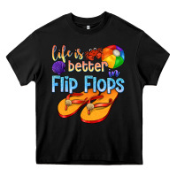 Black life is better in flip flops Heavy Core Tee - texasbilliewilder