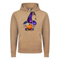 Witch Gnome With Pumpkin Vintage Hoodie | Teevron