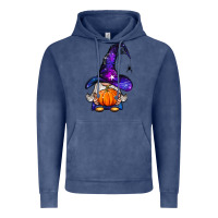 Vintage Denim witch gnome with pumpkin Vintage Hoodie - BundleAndBundleShop