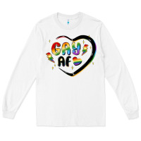 White gay af Long Sleeve Tee - MaliasSmallBusiness