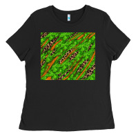 Black Distressed Shamrock And Leopard Ladies Tee - RanaPortraitStore