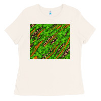 Bone Distressed Shamrock And Leopard Ladies Tee - RanaPortraitStore