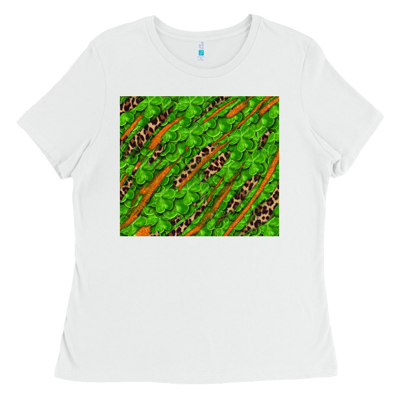 Distressed Shamrock And Leopard Ladies Tee by RanaPortraitStore | Teevron