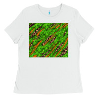 White Distressed Shamrock And Leopard Ladies Tee - RanaPortraitStore