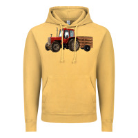 Vintage Mustard farm tractor Vintage Hoodie - RanaPortraitStore