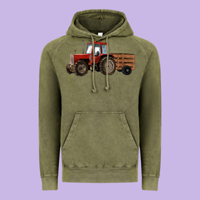 Farm Tractor Vintage Hoodie Designed By Ranaportraitstore
