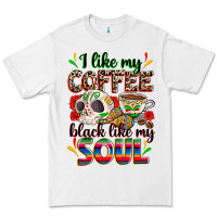 White i like my coffee black like my soul Premium Tee - Zillion Design Studio