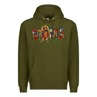 Army Green Our Lady of Guadalupe Mama Premium Hoodie - texasbilliewilder