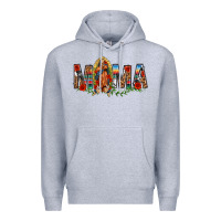 Heather Grey Our Lady of Guadalupe Mama Premium Hoodie - texasbilliewilder