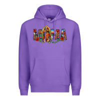 Purple Our Lady of Guadalupe Mama Premium Hoodie - texasbilliewilder