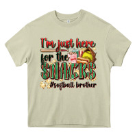 I'm Just Here For The Snacks #softball Brother Heavy Core Tee | Teevron