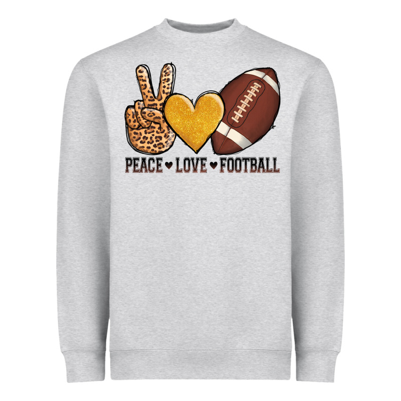 Peace Love Football Heavyweight Sweatshirt by AdoDesignShop | Teevron