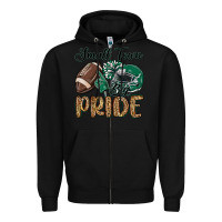 Black small town big pride green Zipper Hoodie - MaliasSmallBusiness