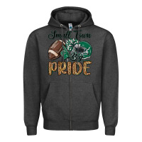 Charcoal Heather small town big pride green Zipper Hoodie - MaliasSmallBusiness