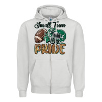 Dove Grey small town big pride green Zipper Hoodie - MaliasSmallBusiness